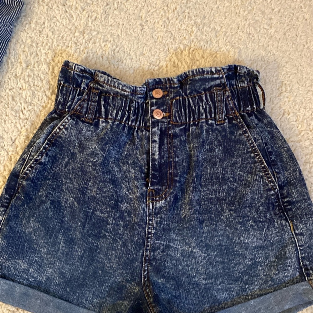 High top jean shorts